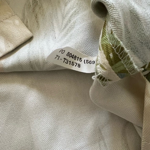 Tommy Bahama 100% Silk Hawaiian Shirt | Palm Print | Cream | Size XL - Picture 5 of 13